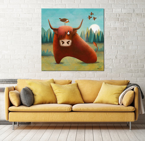 Bobbin and BooBoo Besties - Highland Art Canvas
